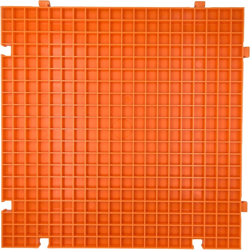ARTKINGTO Stained Glass Cutting Mat, Solid Bottom Plastic Grid, Orange, 1 Pack - Image 1